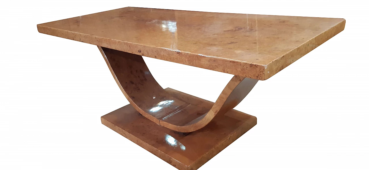 Art Deco coffee table in birch burl, 30s 1272758