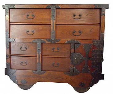 Mobile da viaggio Giapponese in legno e metallo, '800