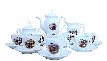 Antique tea set by Ginori from Doccia ceramic, of 1800