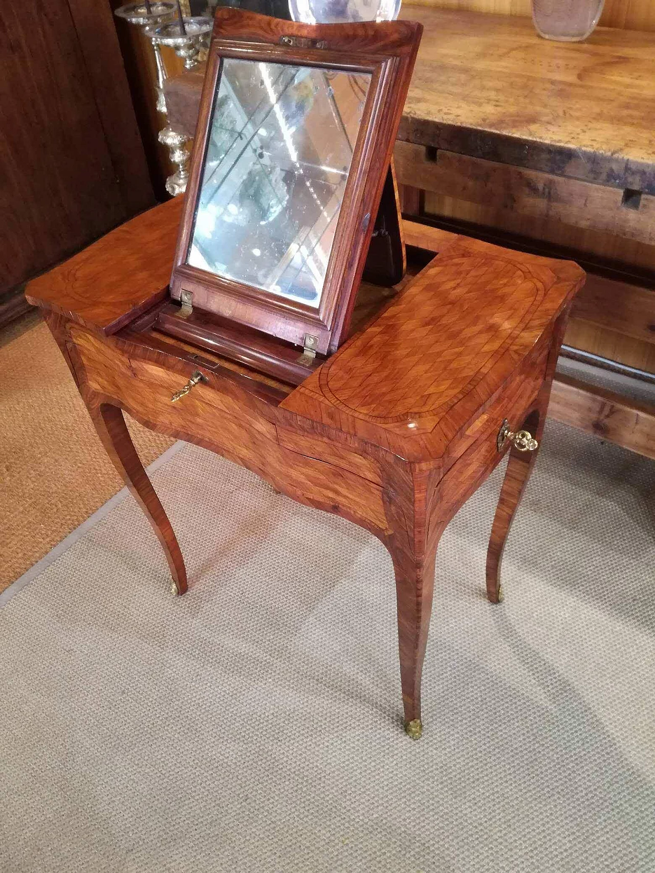 Genoese dressing table in rosewood and snake wood, 18th century 1272929