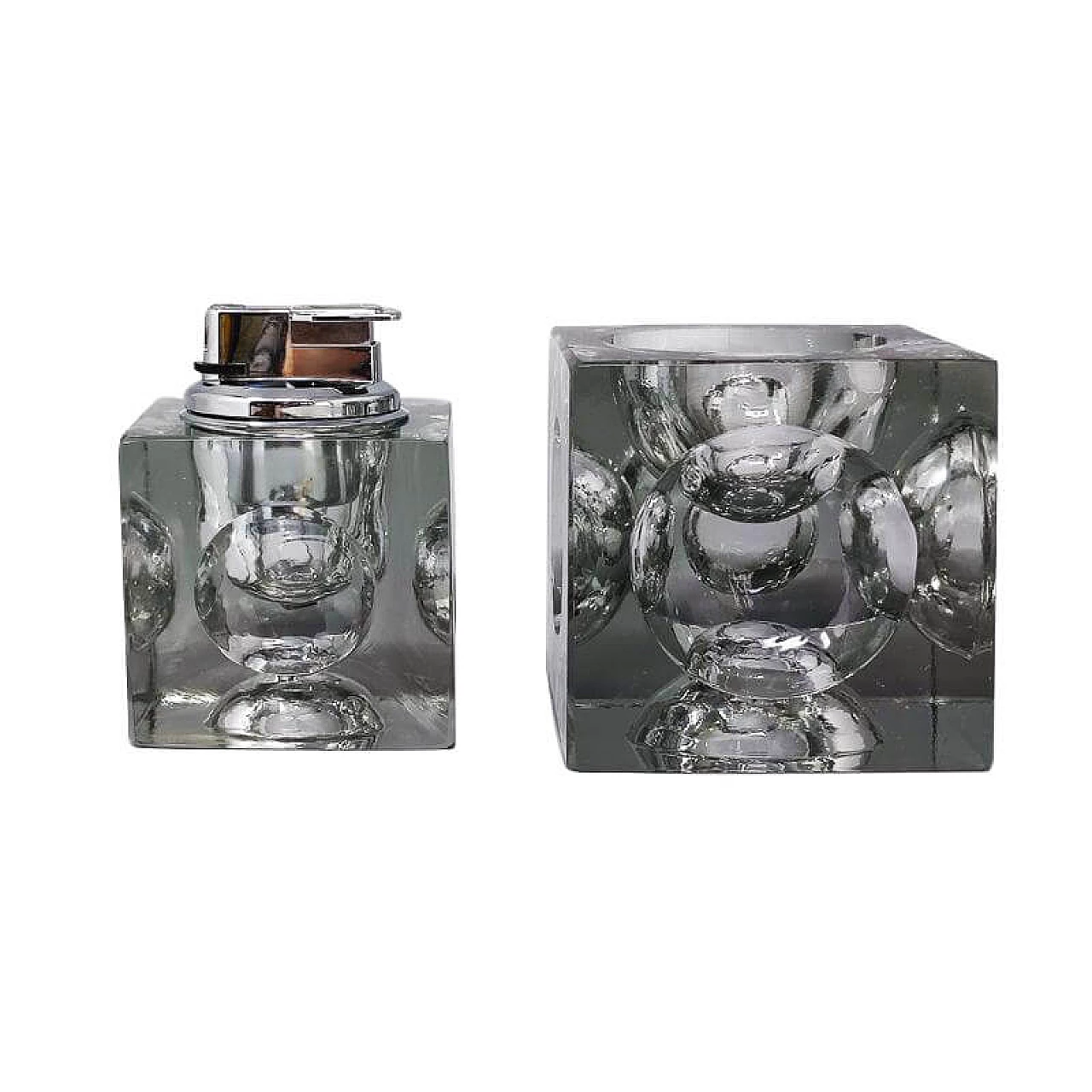 Set da fumo di Antonio Imperatore in vetro, anni '70 1273113