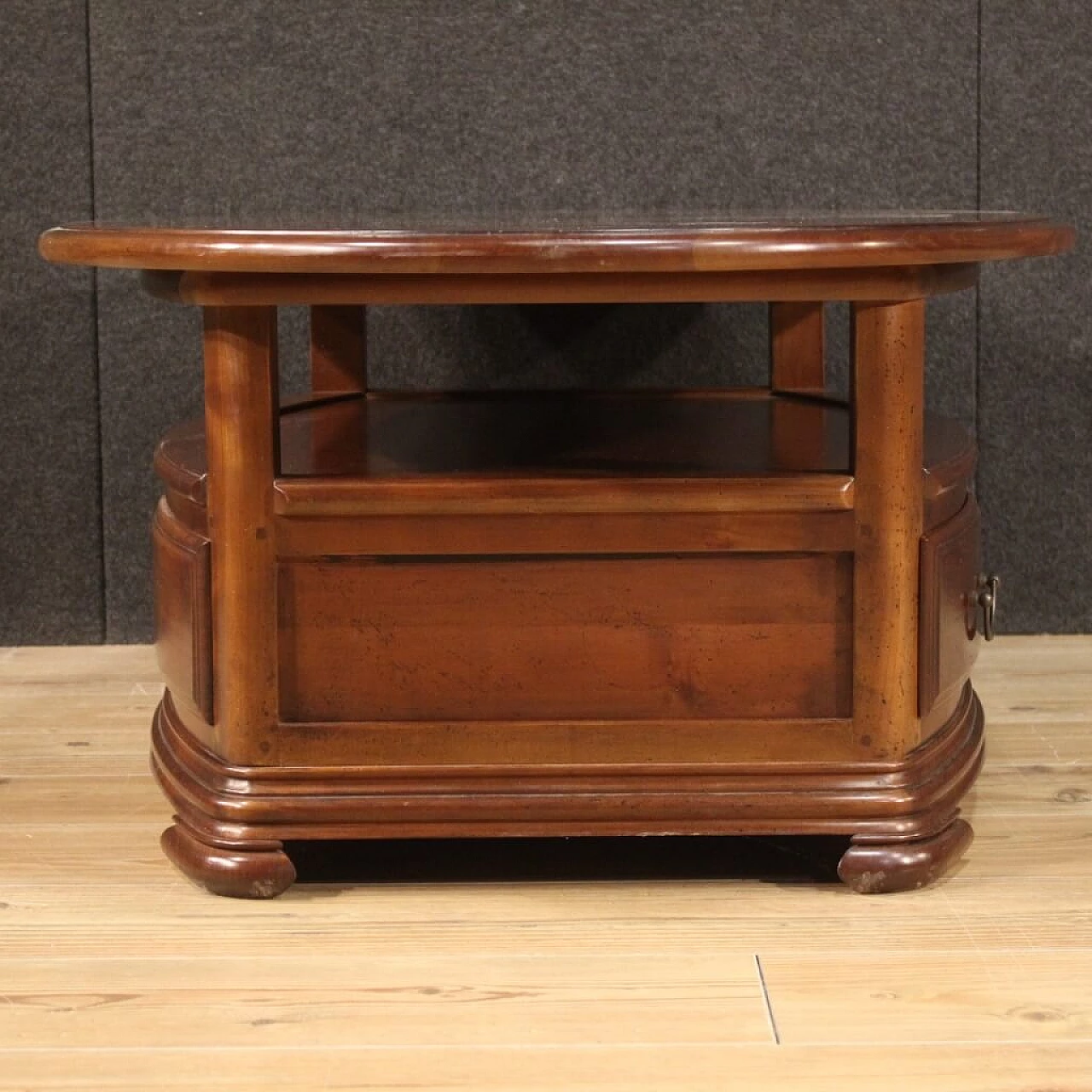 Coffee table in cherry wood and fruit wood, 80s 1273442