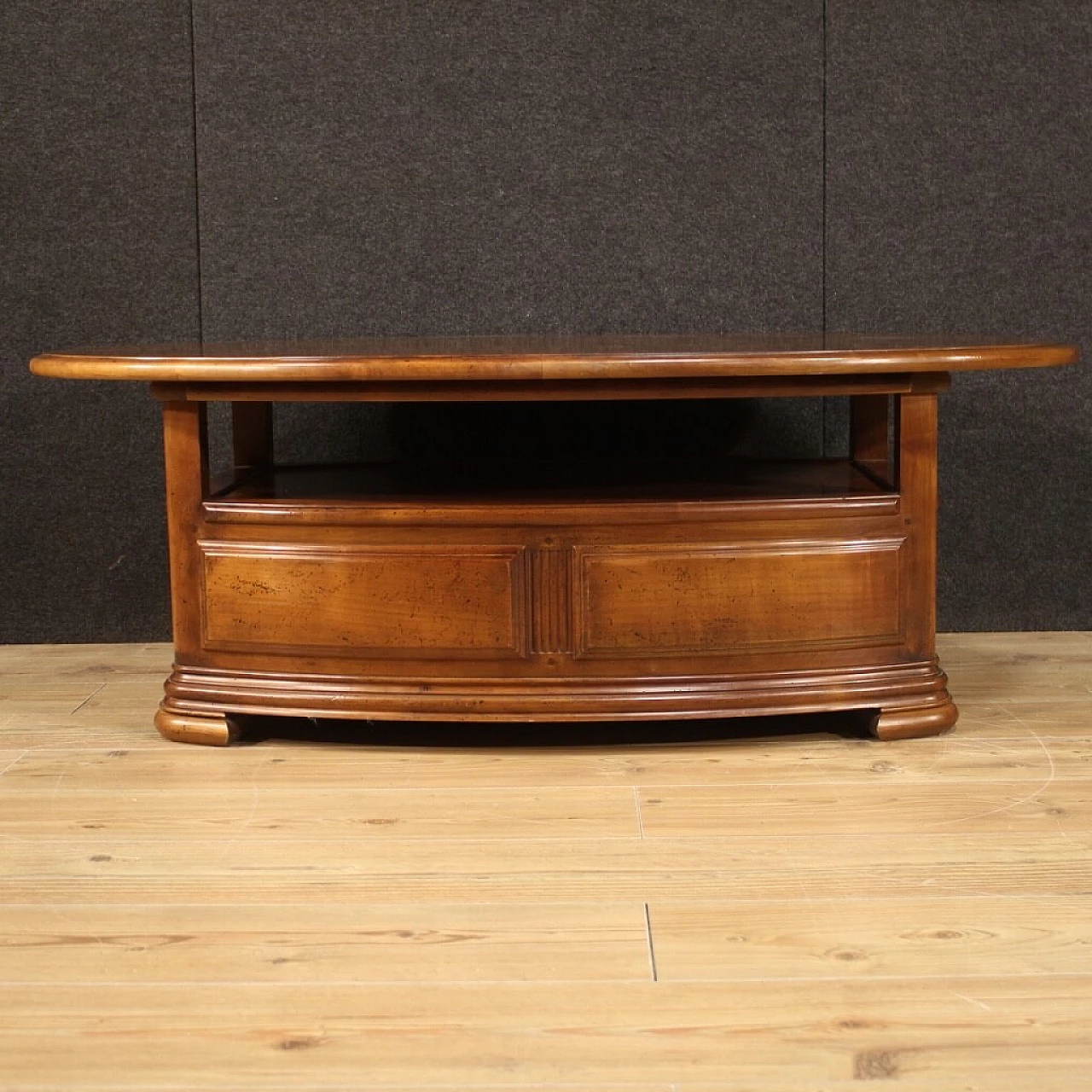 Coffee table in cherry wood and fruit wood, 80s 1273445