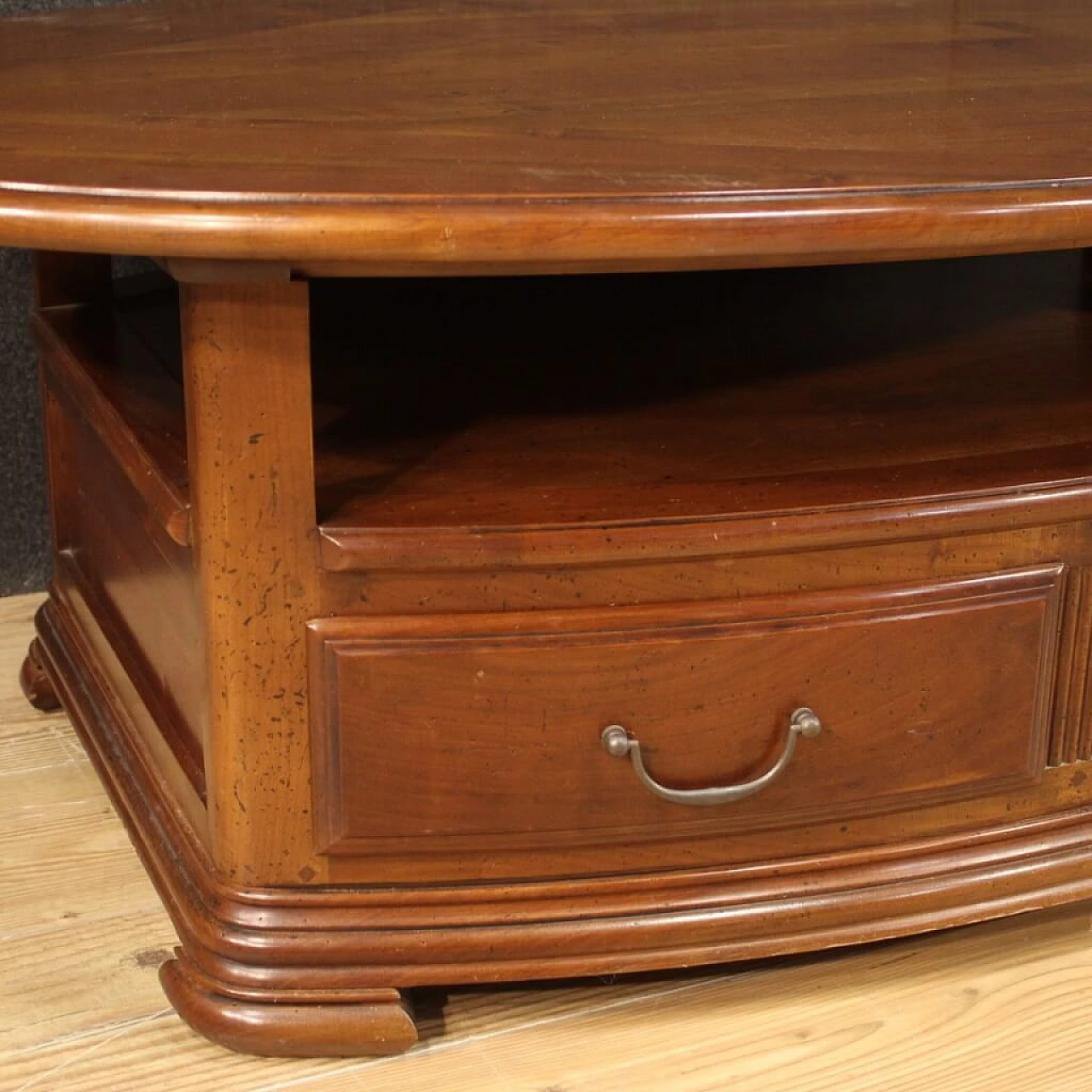 Coffee table in cherry wood and fruit wood, 80s 1273446