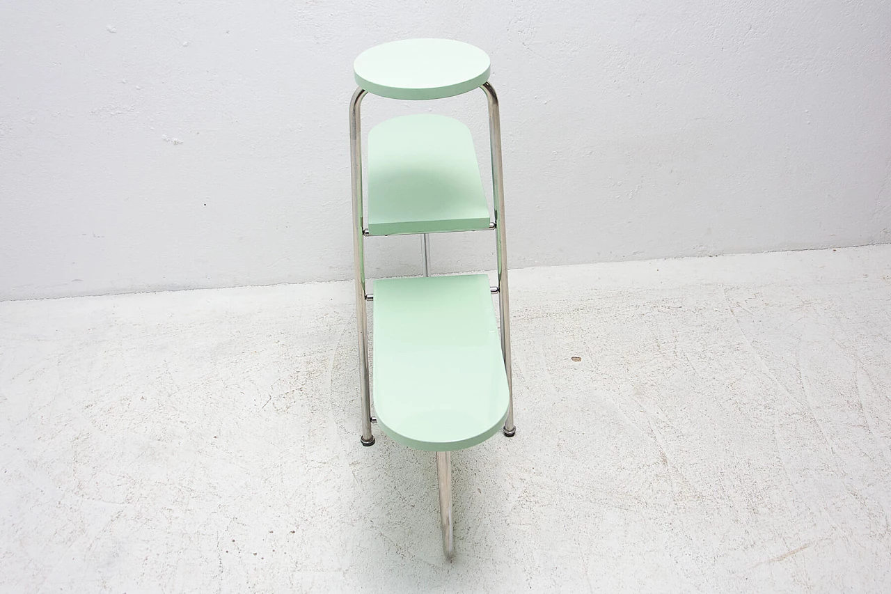 Tavolino portapiante Bauhaus cromato, anni '30 1273467