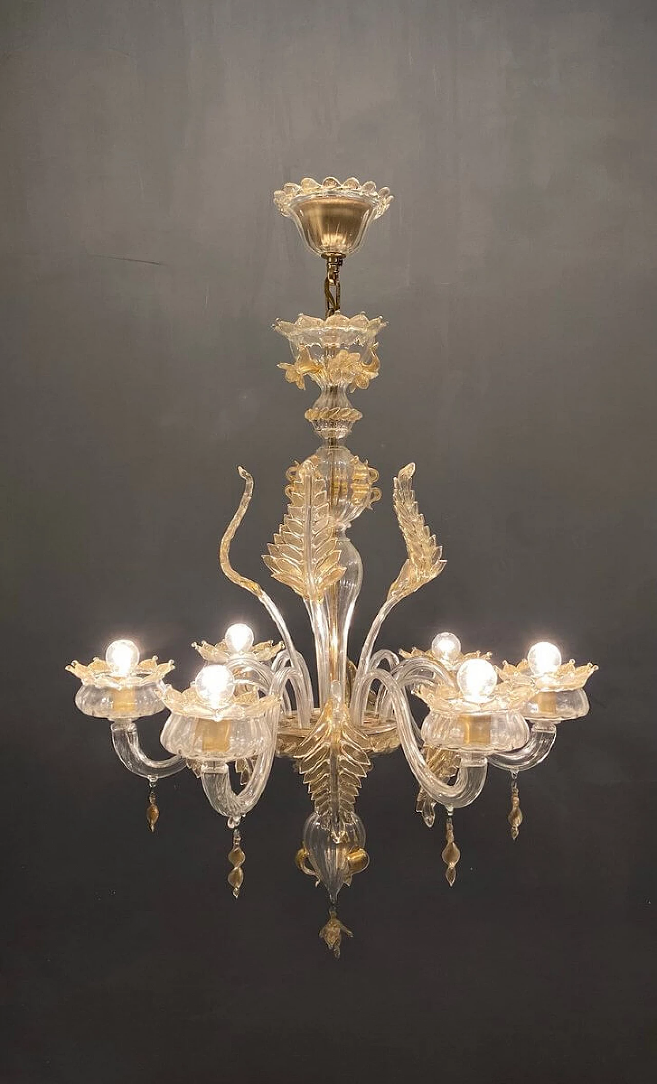 Lampadario in vetro di Murano di La Murrina, anni '80 1273637