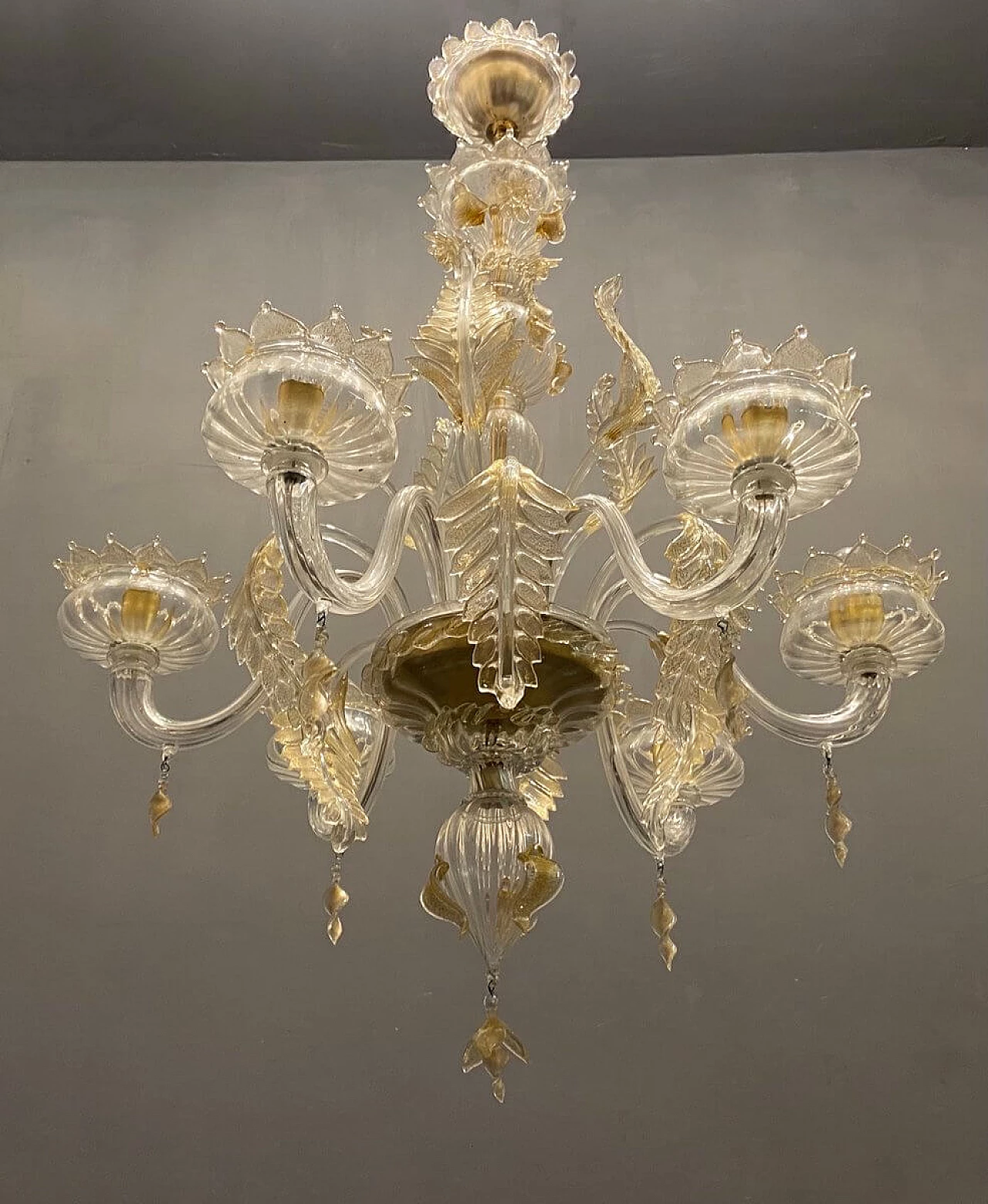 Lampadario in vetro di Murano di La Murrina, anni '80 1273639