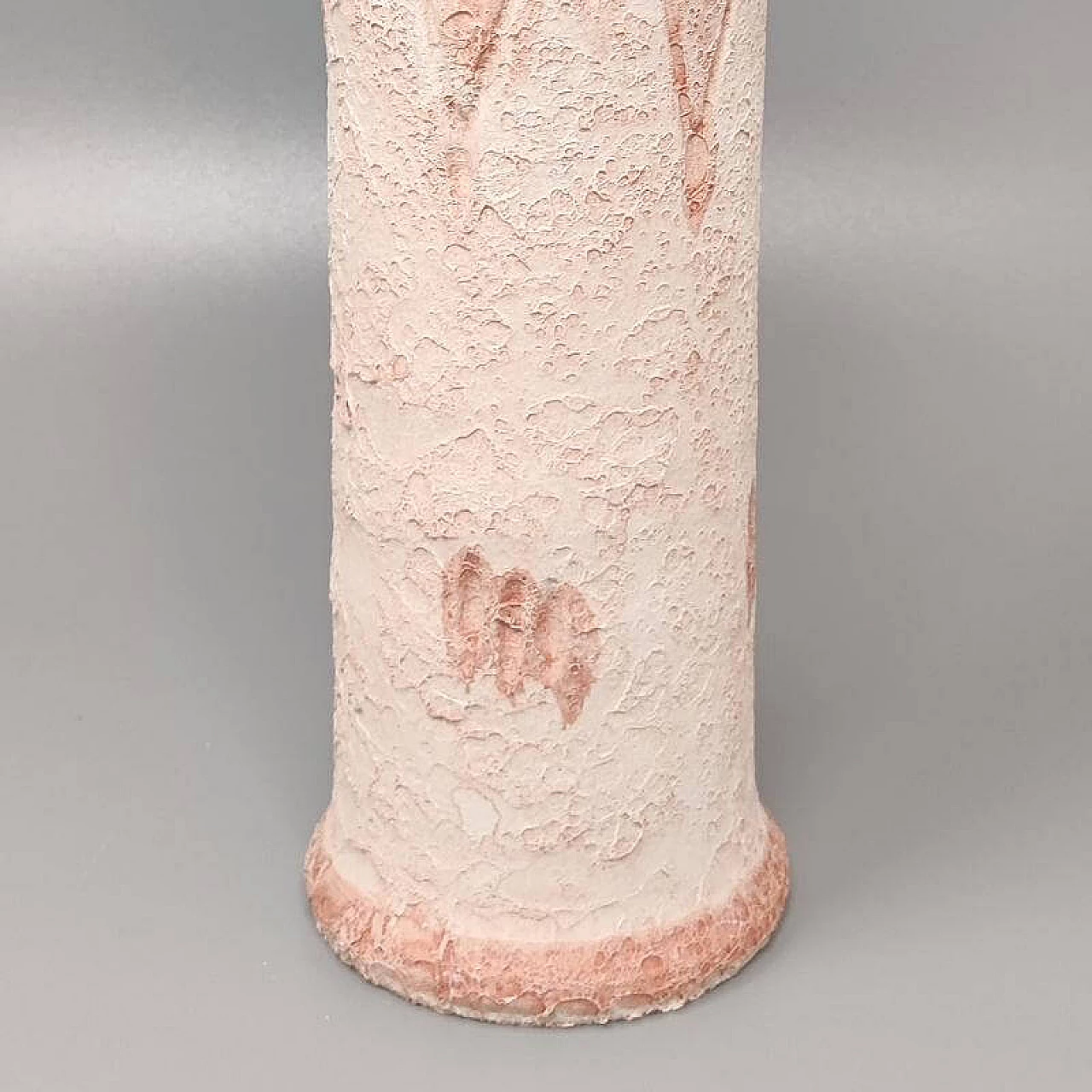 Coppia di vasi in ceramica color rosa antico, anni '70 1273828