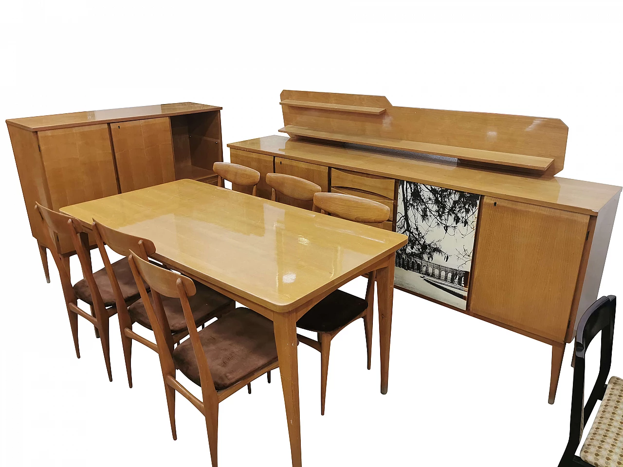Set da pranzo in faggio, anni '50 1273934