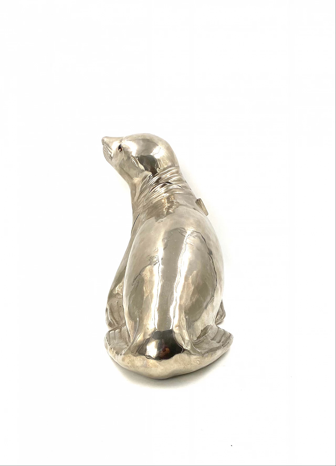 Seal-shaped ice bucket centrepiece by Franco Lapini, 70s 1273956