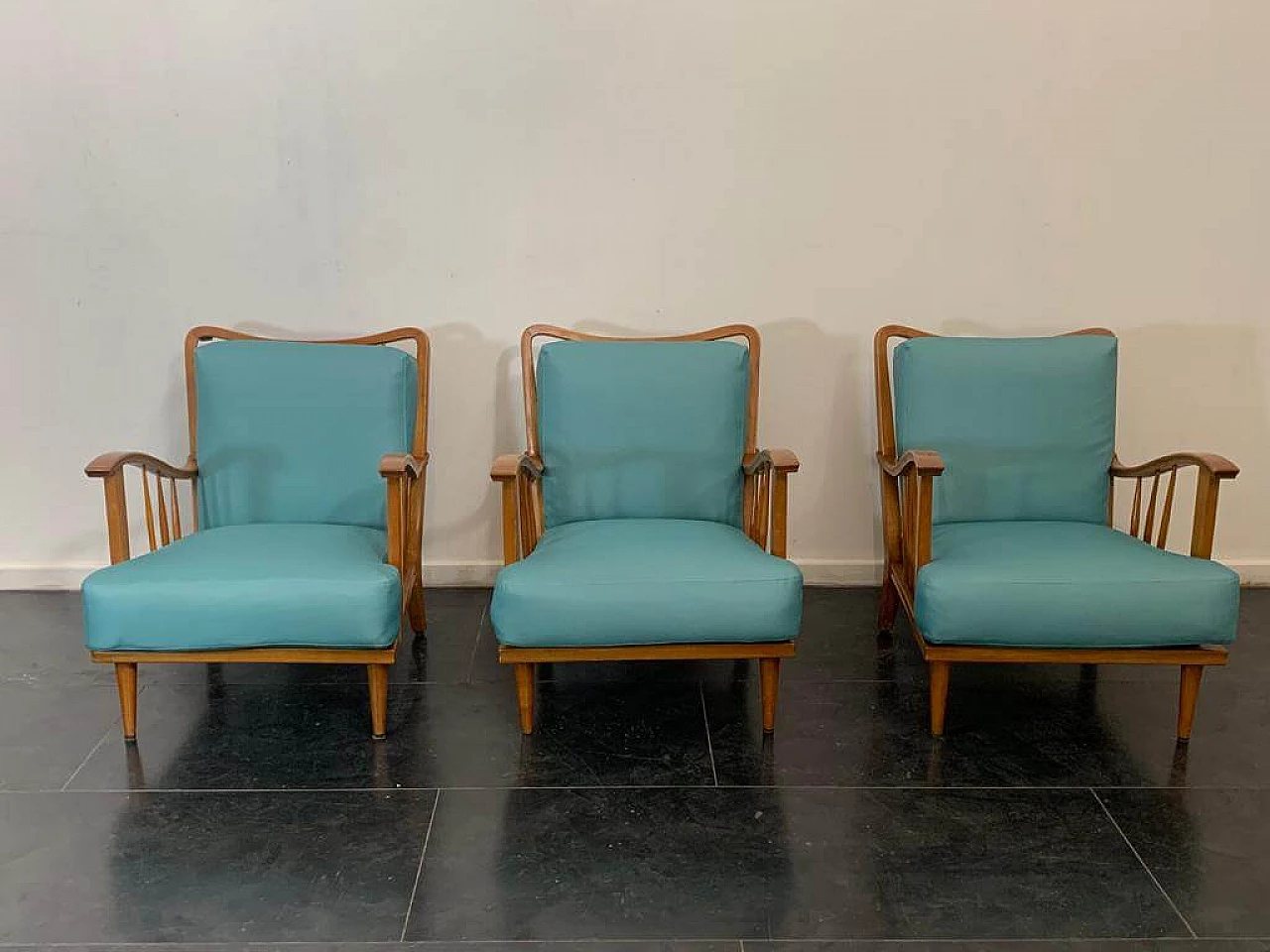 3 Maple armchairs by Paolo Buffa, 50s 1274260