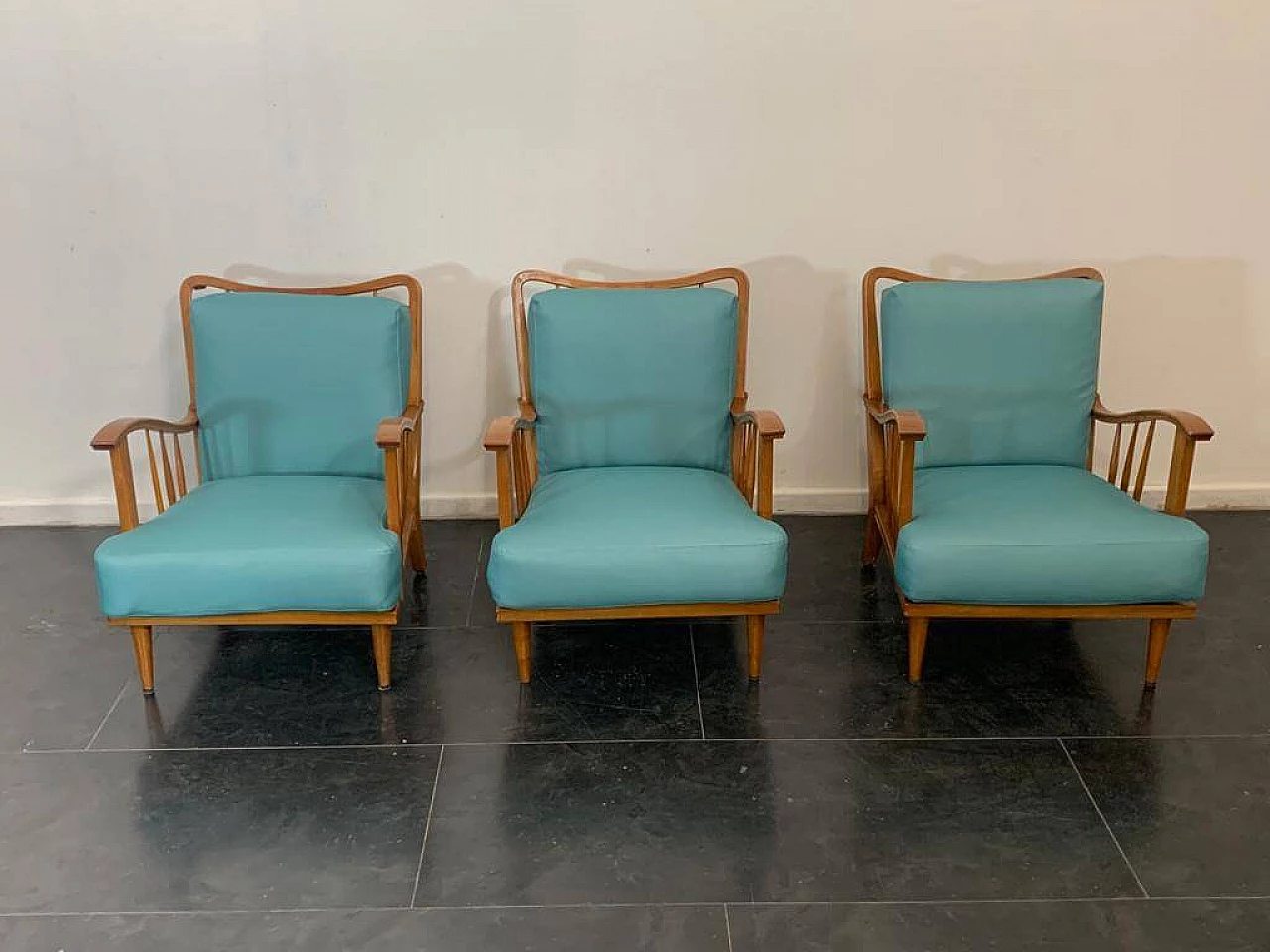3 Maple armchairs by Paolo Buffa, 50s 1274261