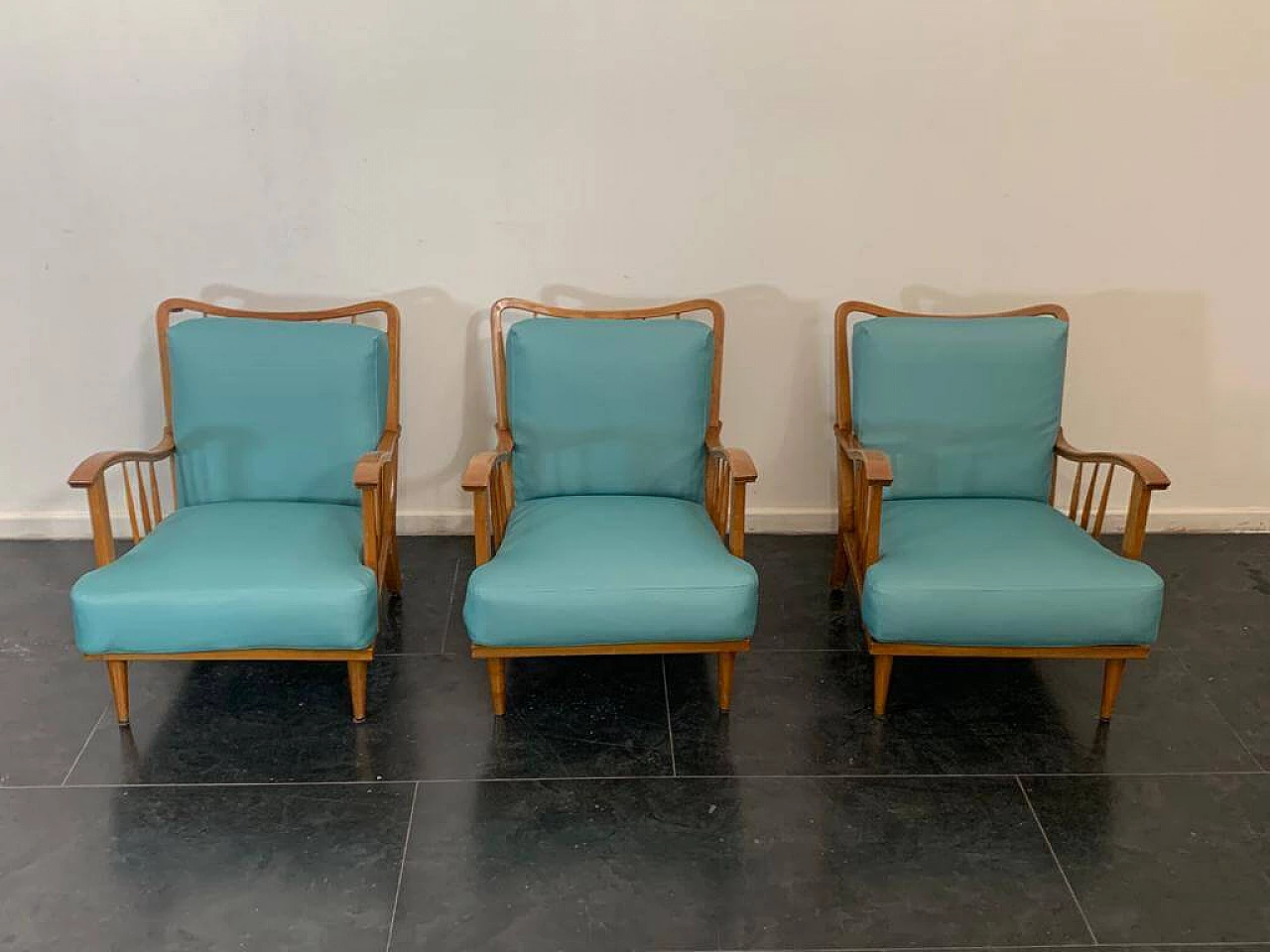 3 Maple armchairs by Paolo Buffa, 50s 1274262