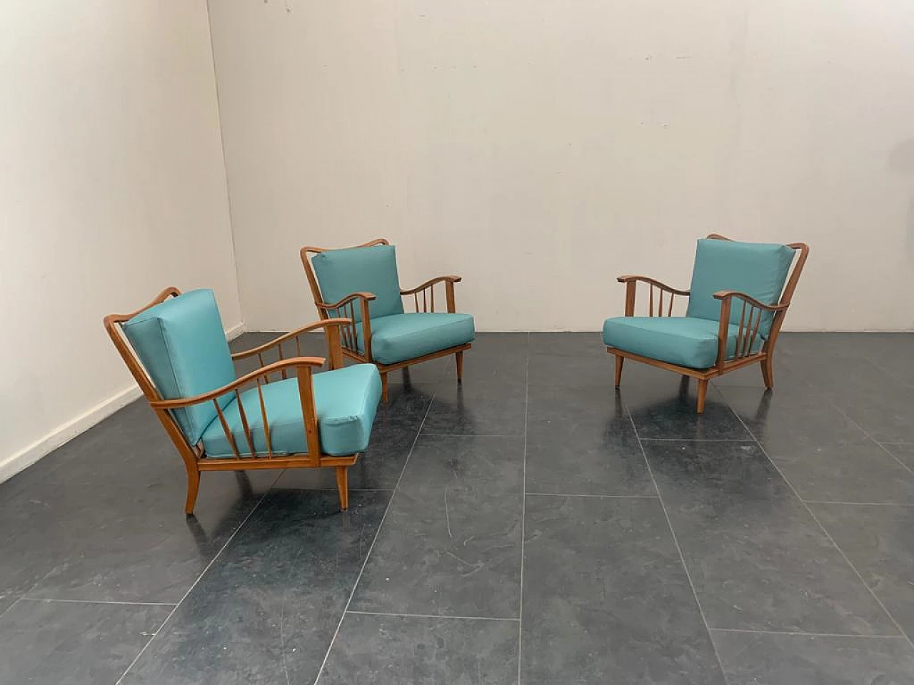 3 Maple armchairs by Paolo Buffa, 50s 1274263