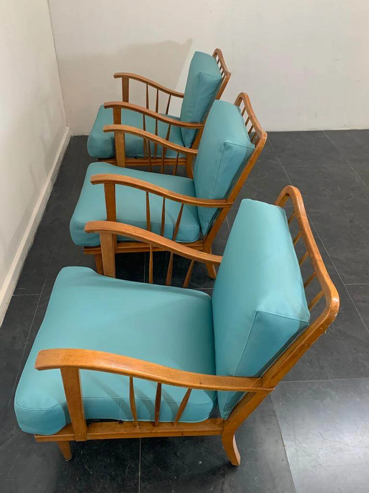 3 Maple armchairs by Paolo Buffa, 50s 1274278