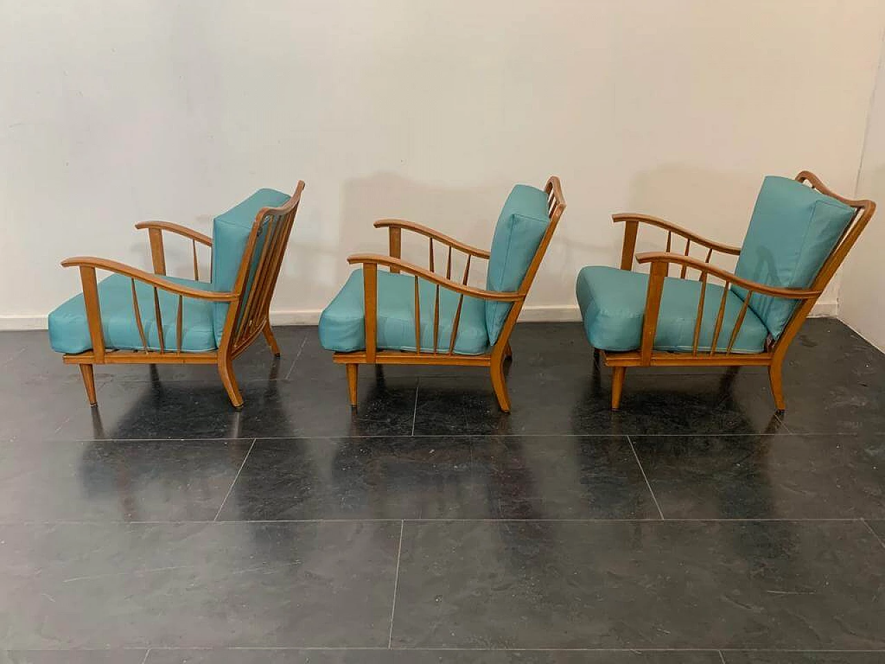 3 Maple armchairs by Paolo Buffa, 50s 1274279