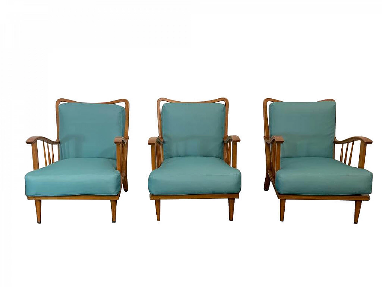3 Maple armchairs by Paolo Buffa, 50s 1274286