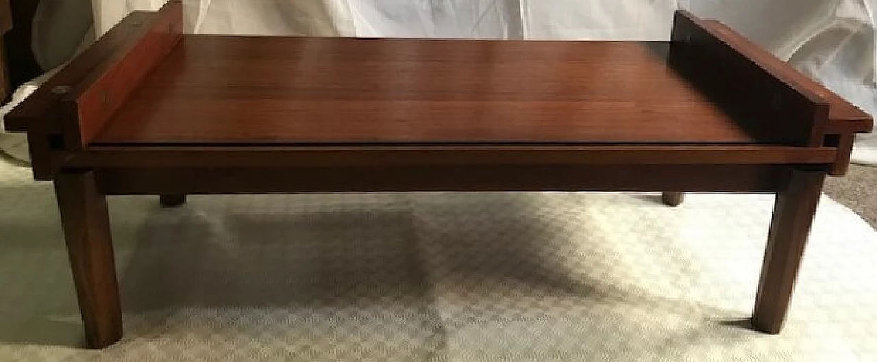 Coffee table with removable teak top, 60s 1274310