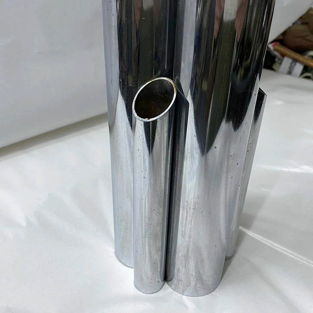 Modernist multi vase in silver plated in the manner of Giò Ponti, 80s 1274533