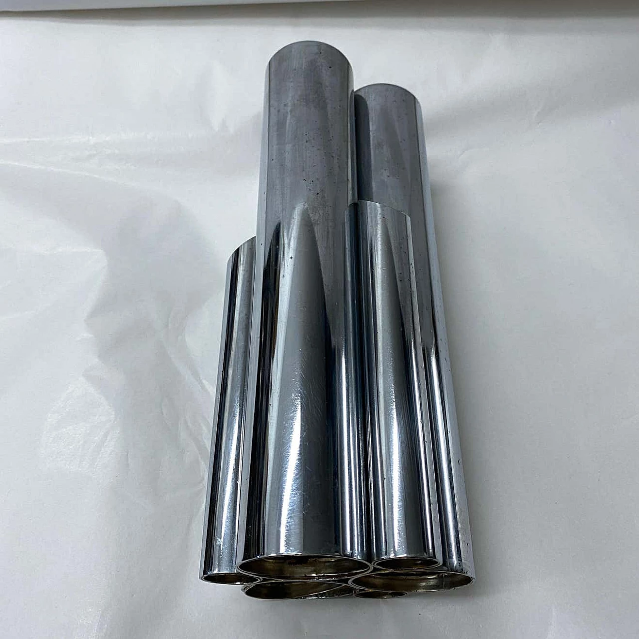 Modernist multi vase in silver plated in the manner of Giò Ponti, 80s 1274538