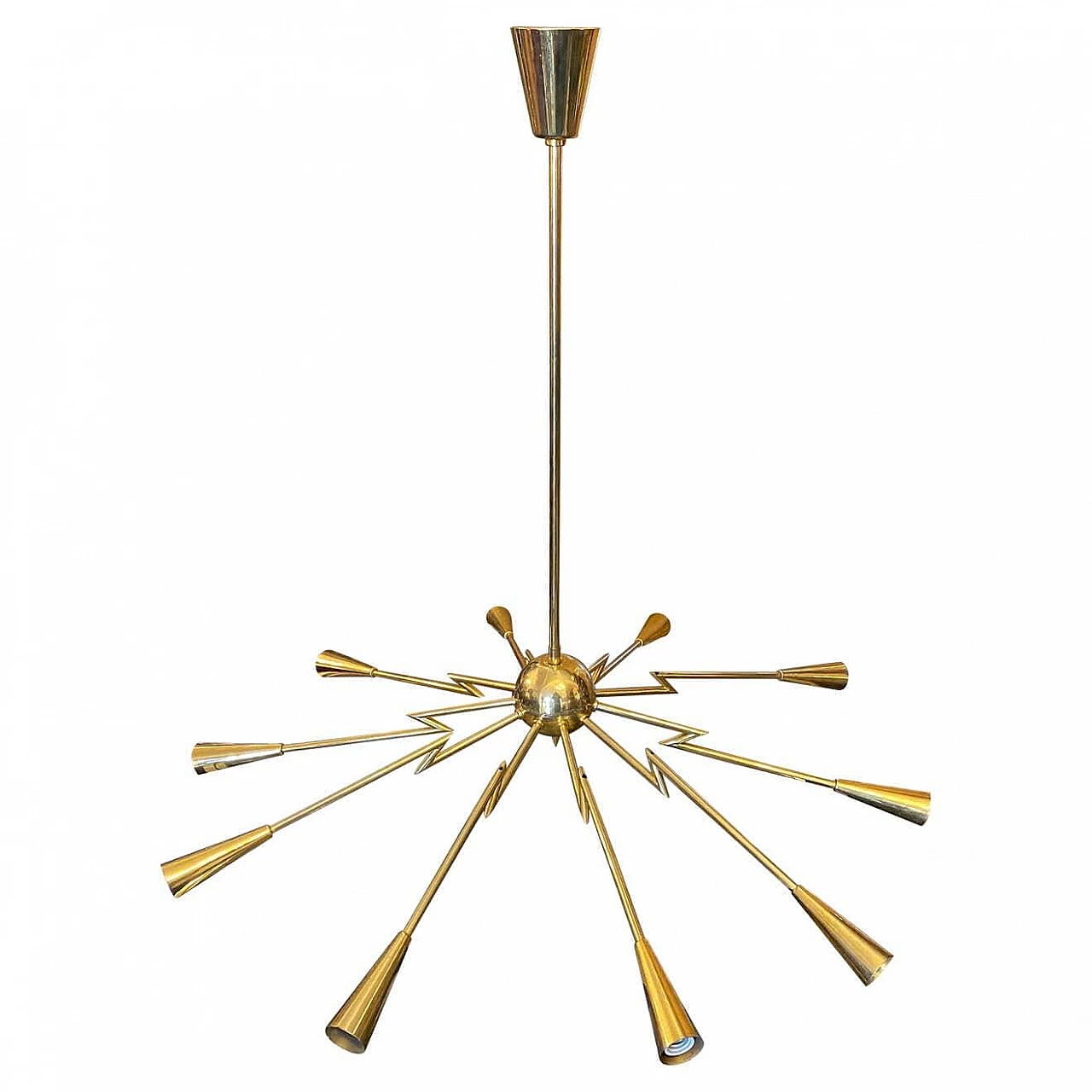 Sputnik chandelier in brass attributed to Oscar Torlasco, 60s 1275001