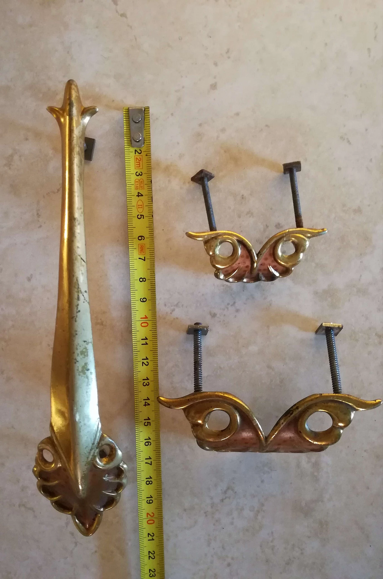 Brass handles in Art Nouveau style, 20s 1275060