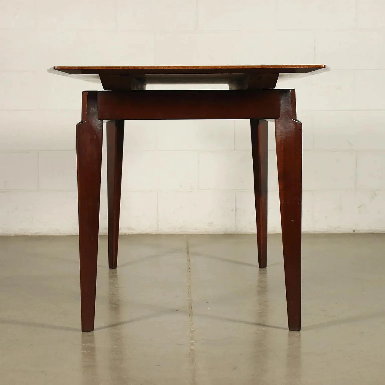 Extending table in beech and rosewood by Edmondo Palutari for Dassi, 60s 1275157