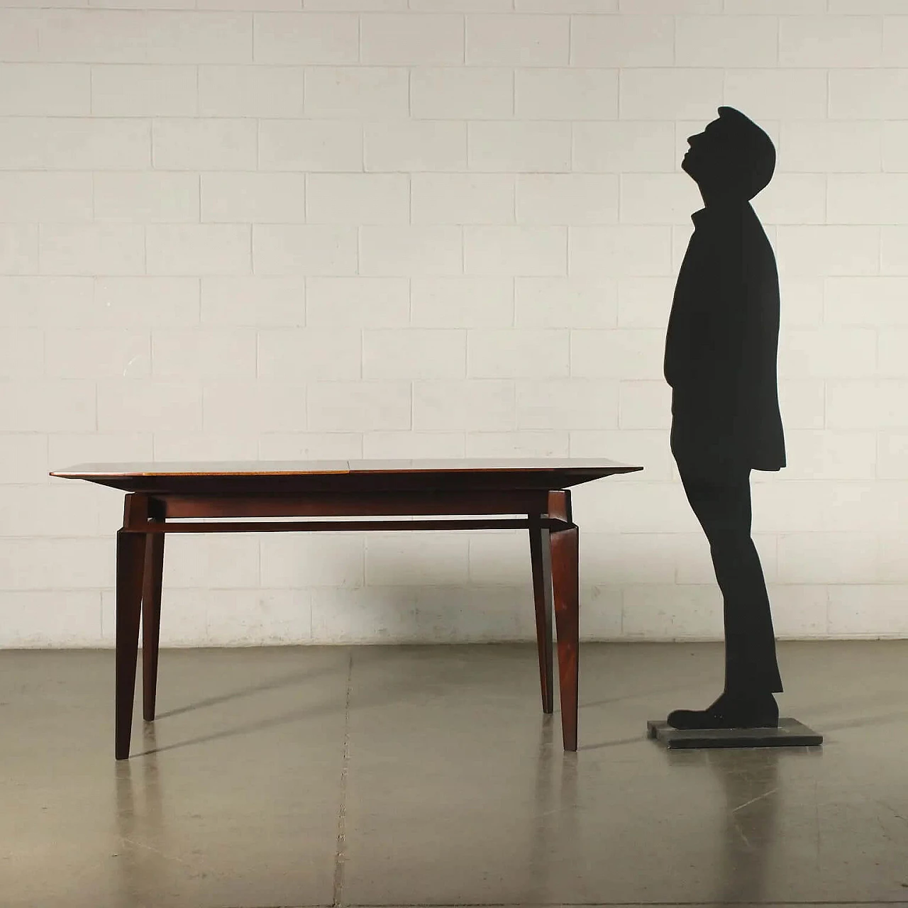 Tavolo allungabile in faggio e palissandro di Edmondo Palutari per Dassi, anni '60 1275166