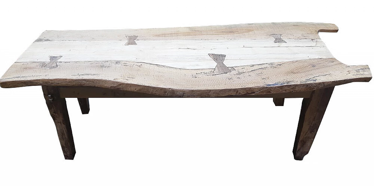 Tavolo rustico toscano in noce, pioppo, ciliegio e rovere 1275268