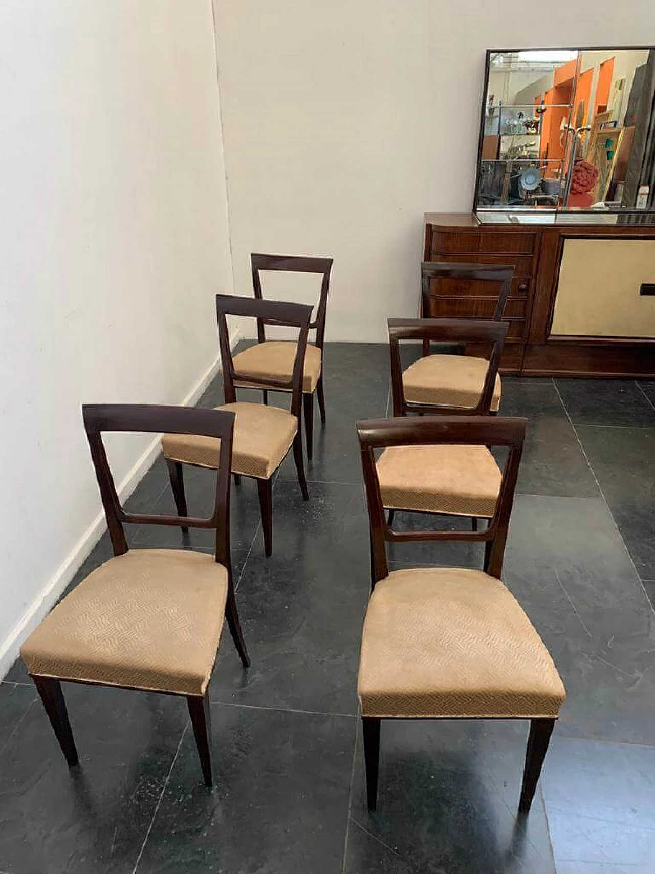 6 Rosewood Art Deco Chairs, 30s 1275476