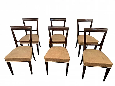 6 Rosewood Art Deco Chairs, 30s