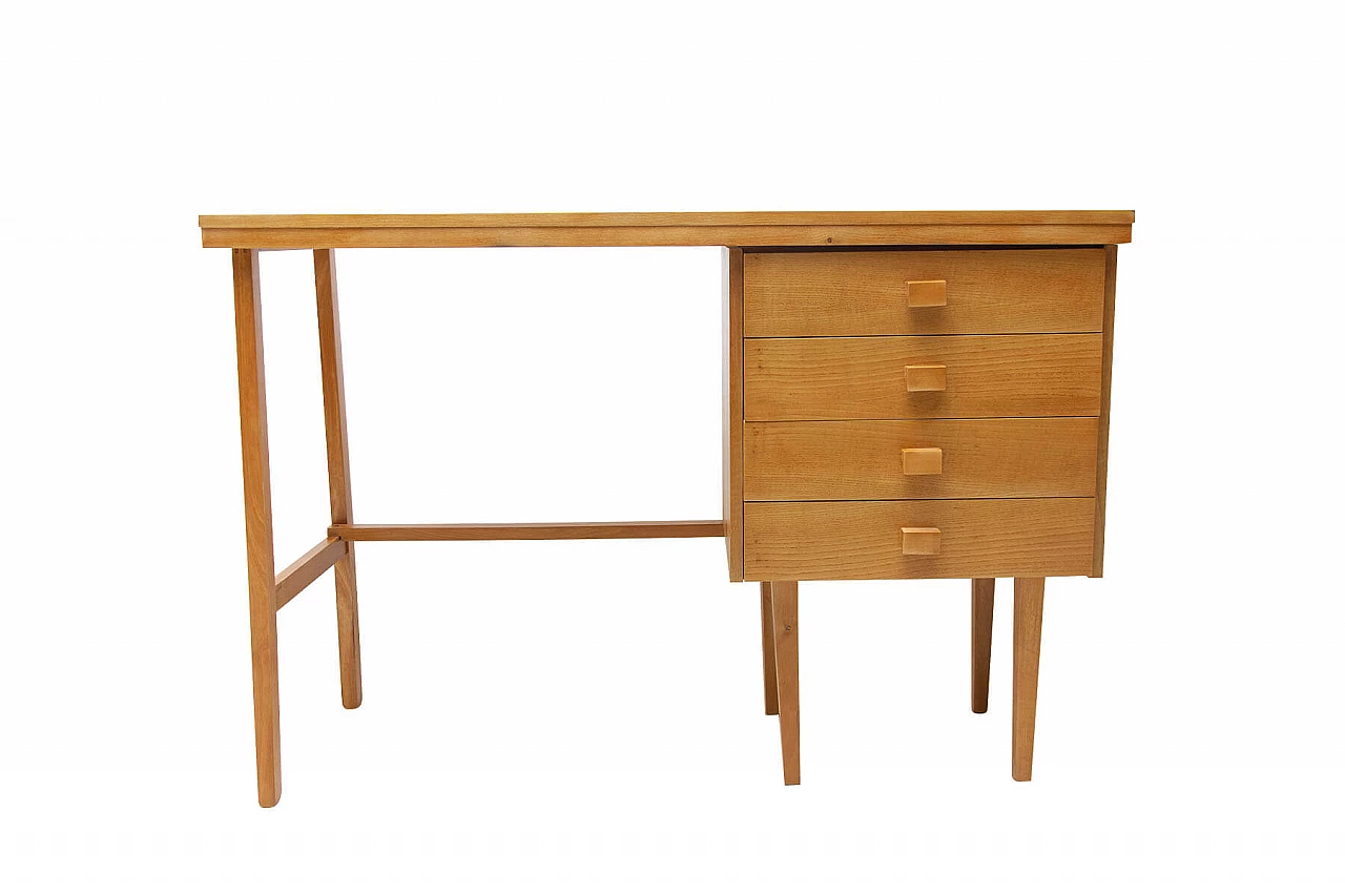 Small beech desk by Nový Domov, 60s 1275798