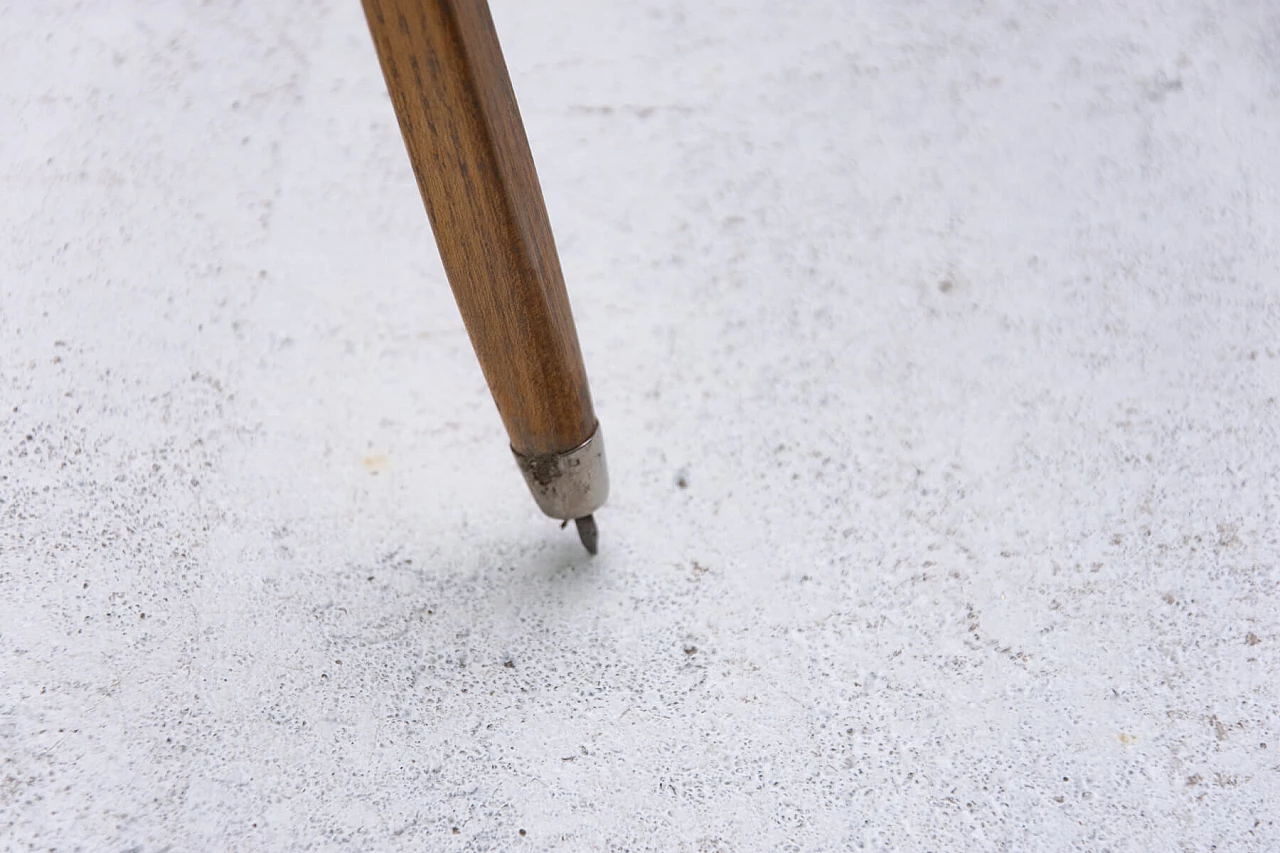 Black enamel ball lamp on tripod, 70s 1275867