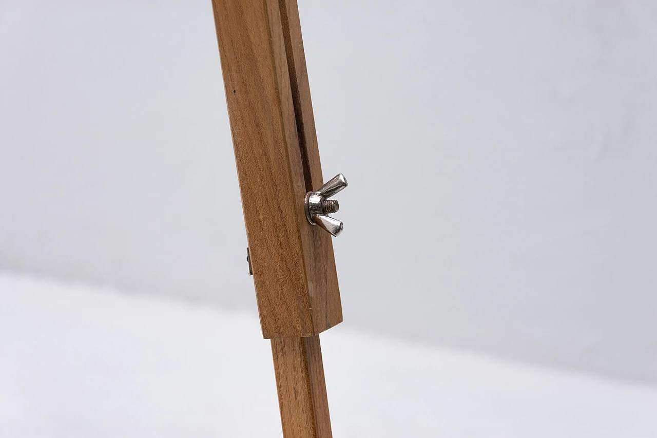 Black enamel ball lamp on tripod, 70s 1275868