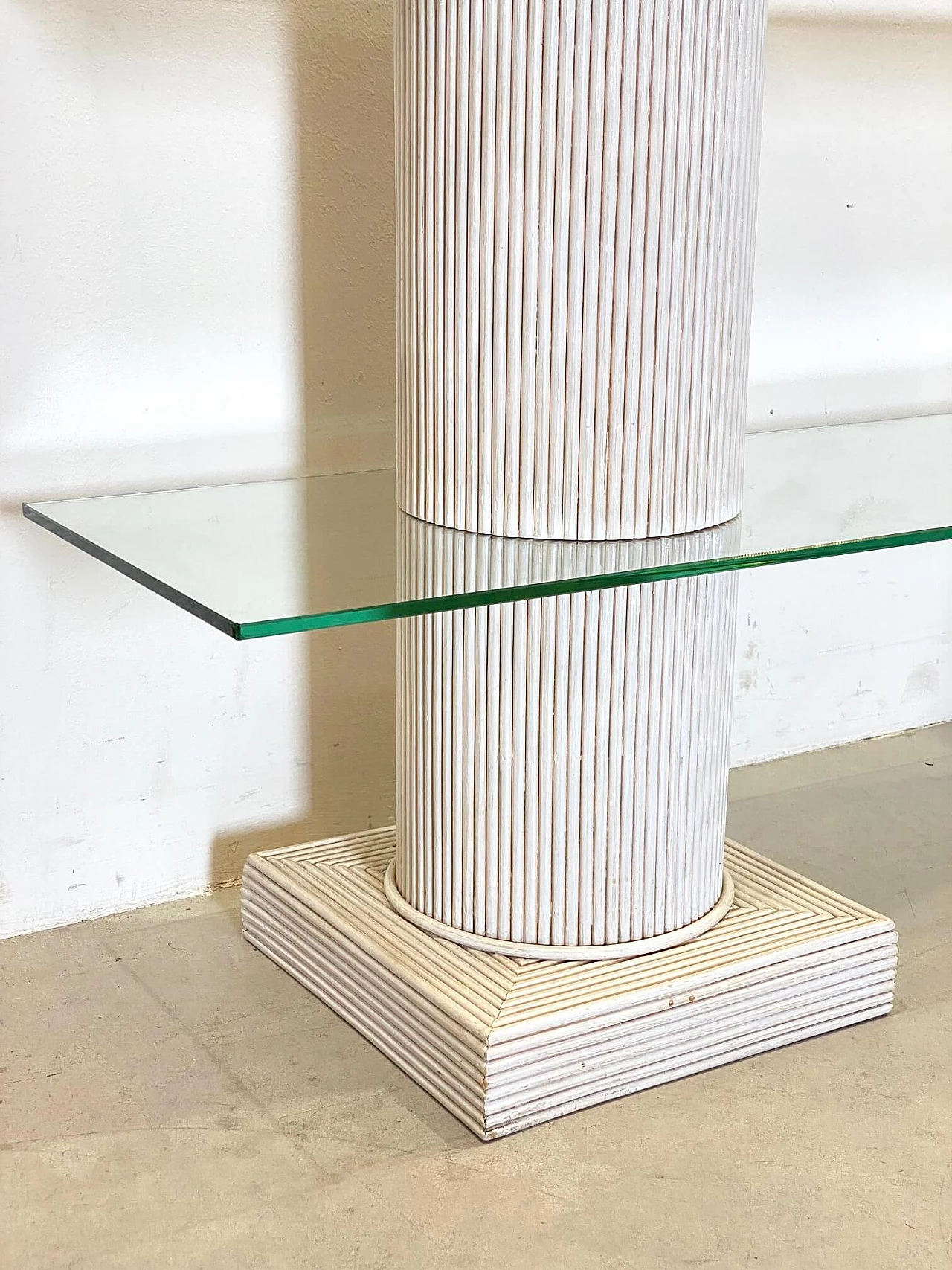 Bookcase in lacquered bamboo and glass, 1970s 1276118