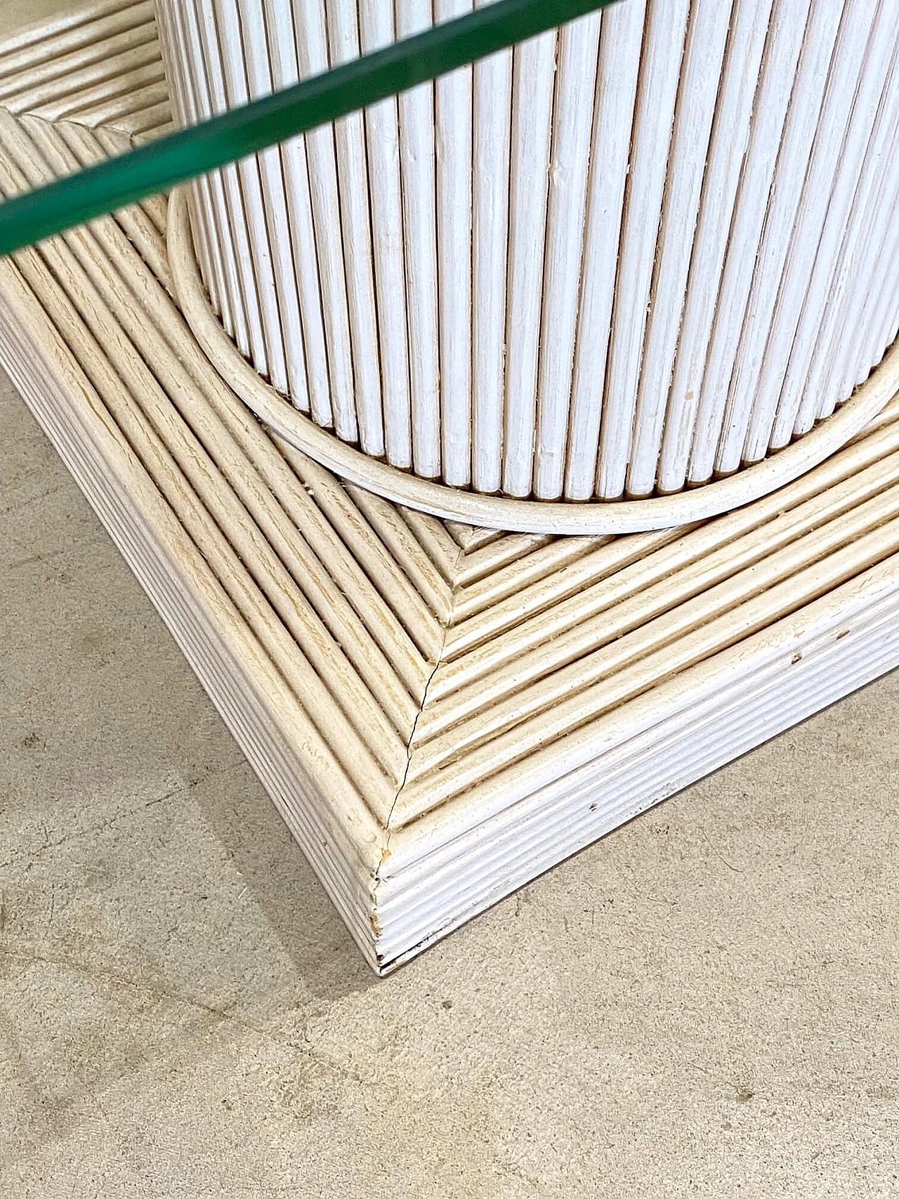 Bookcase in lacquered bamboo and glass, 1970s 1276120