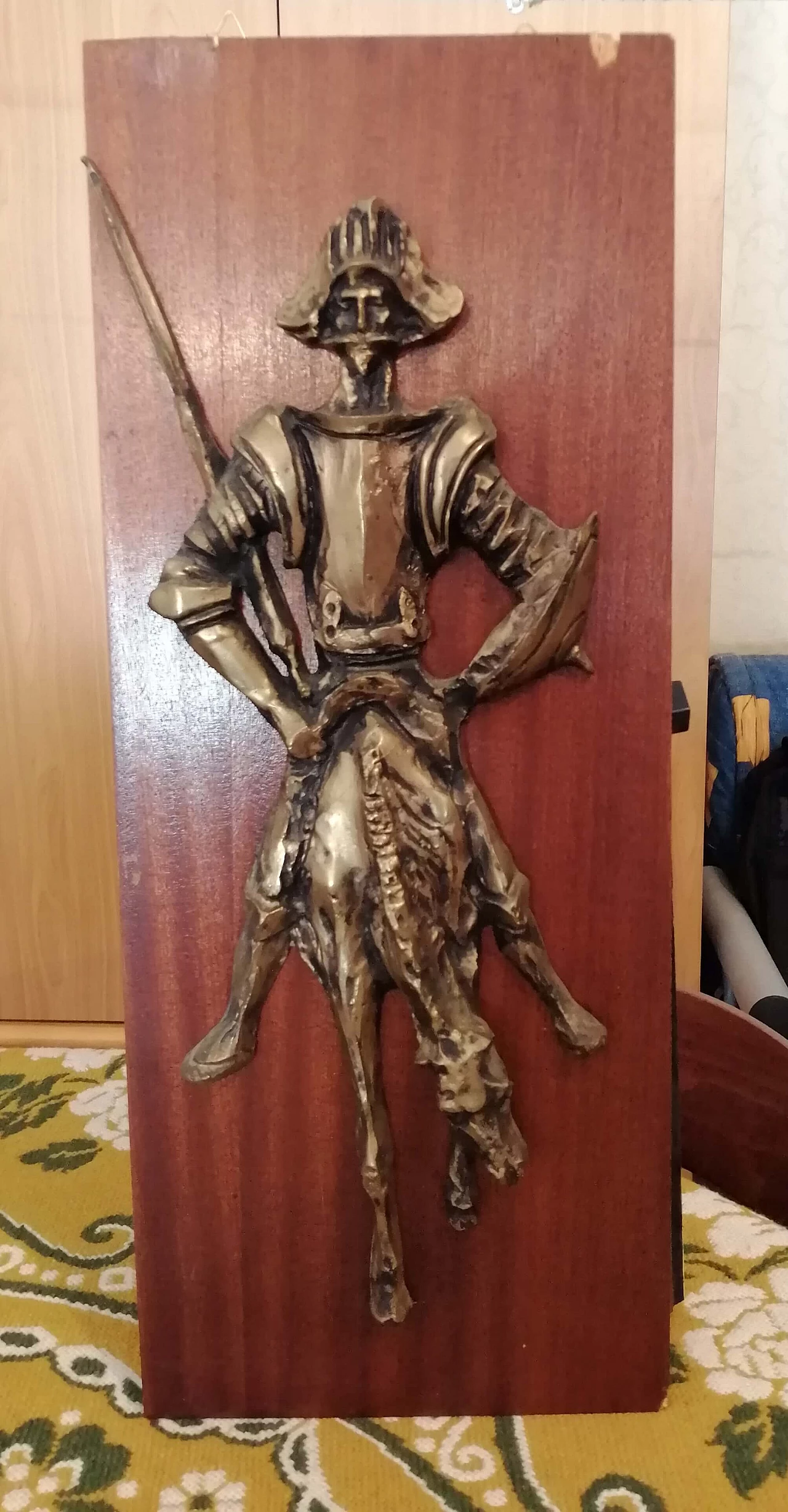 Small panels with relief reproduction of Don Quixote and Sancho Panza, 60s 1276178