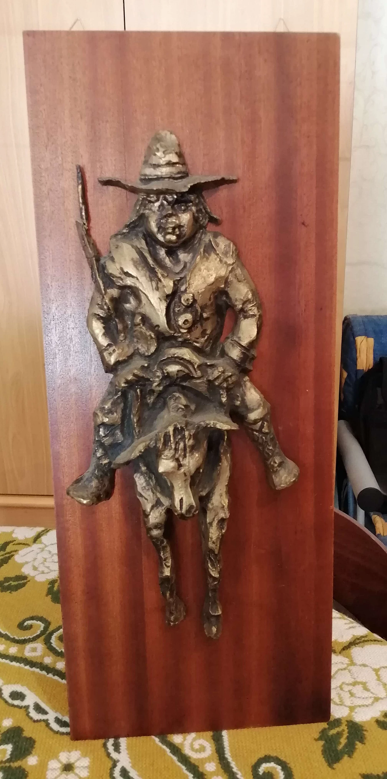 Small panels with relief reproduction of Don Quixote and Sancho Panza, 60s 1276179