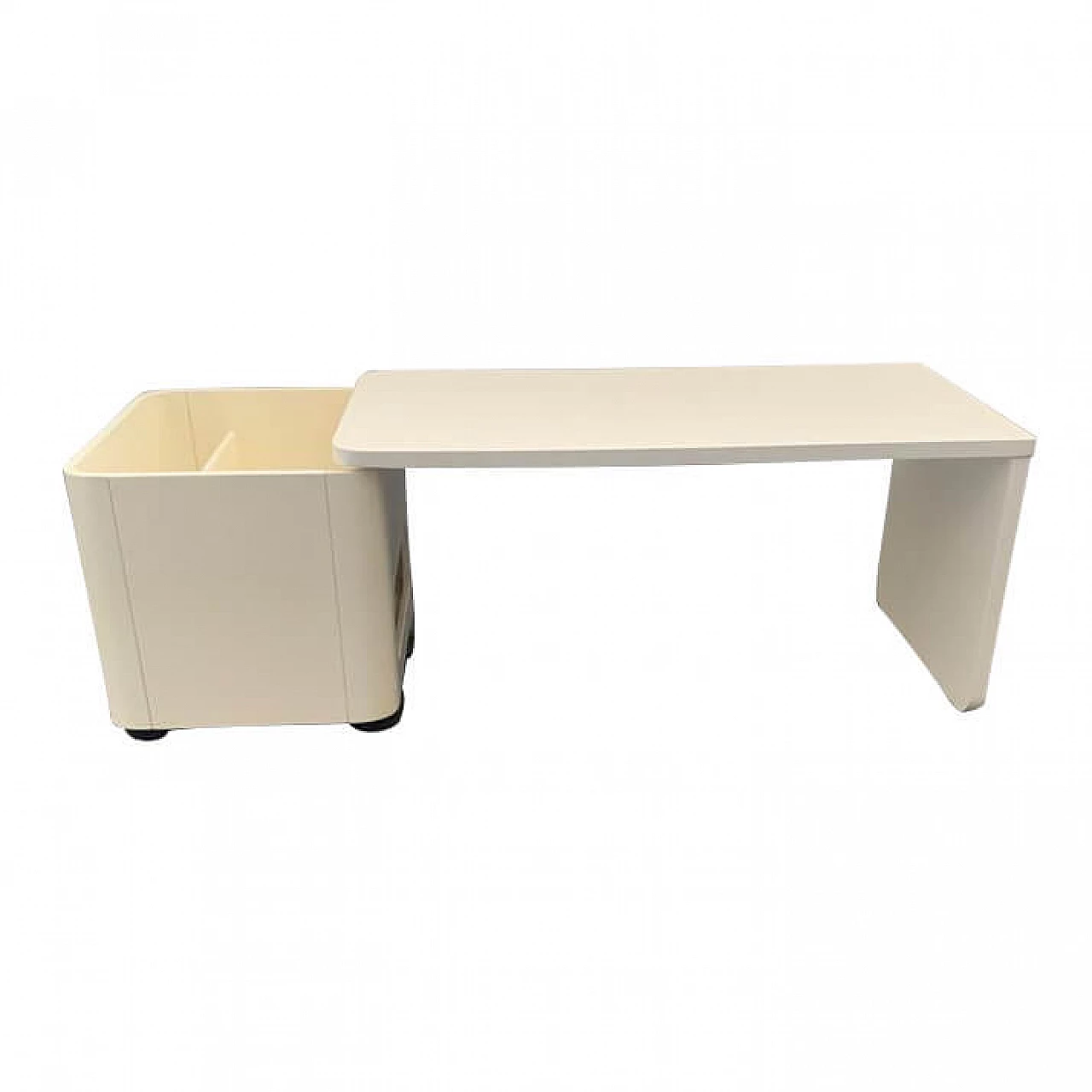 White lacquered multifunctional coffee table, 70s 1276247