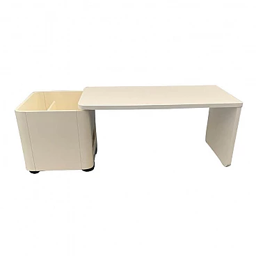 White lacquered multifunctional coffee table, 70s
