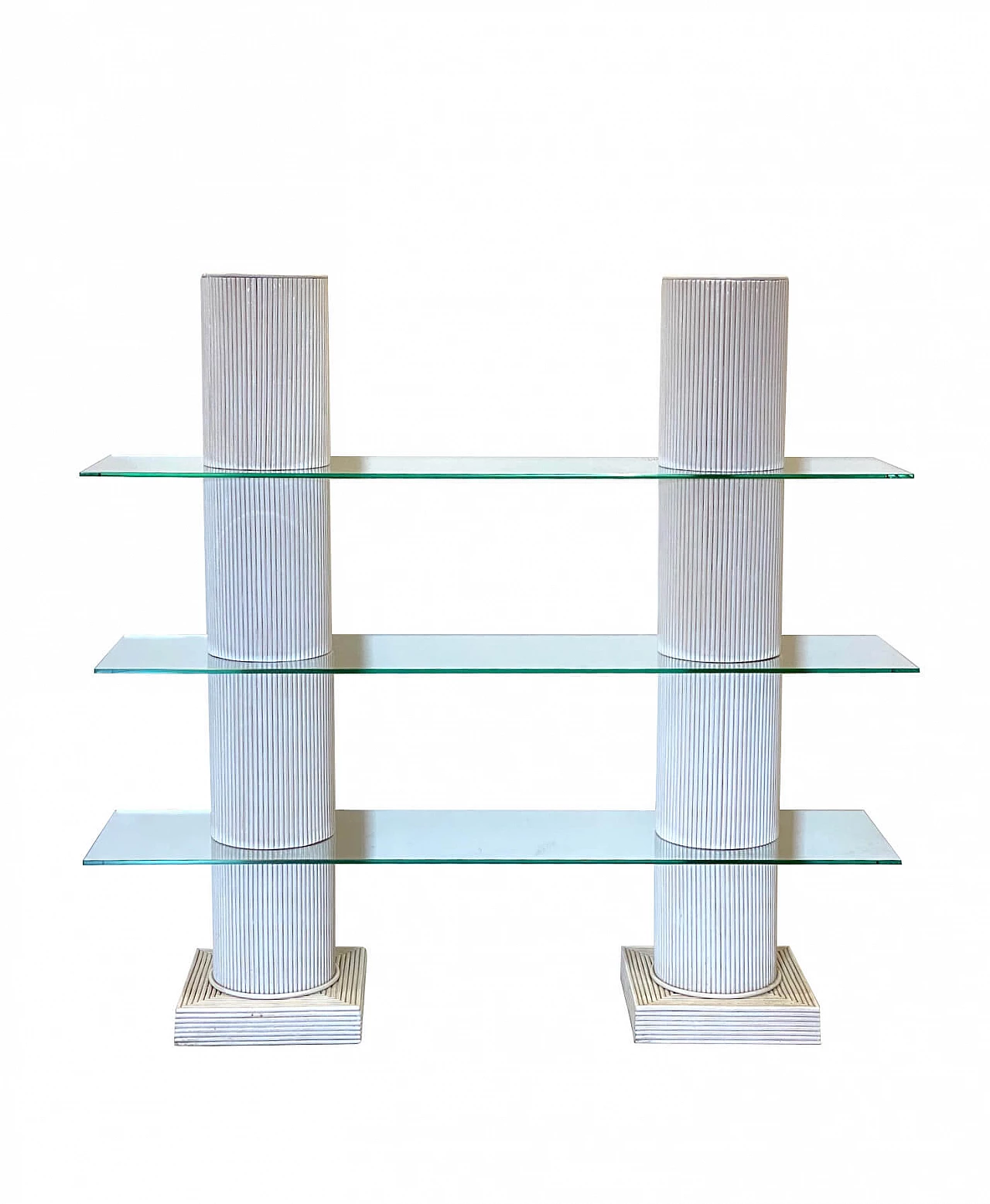 Bookcase in lacquered bamboo and glass, 1970s 1276310