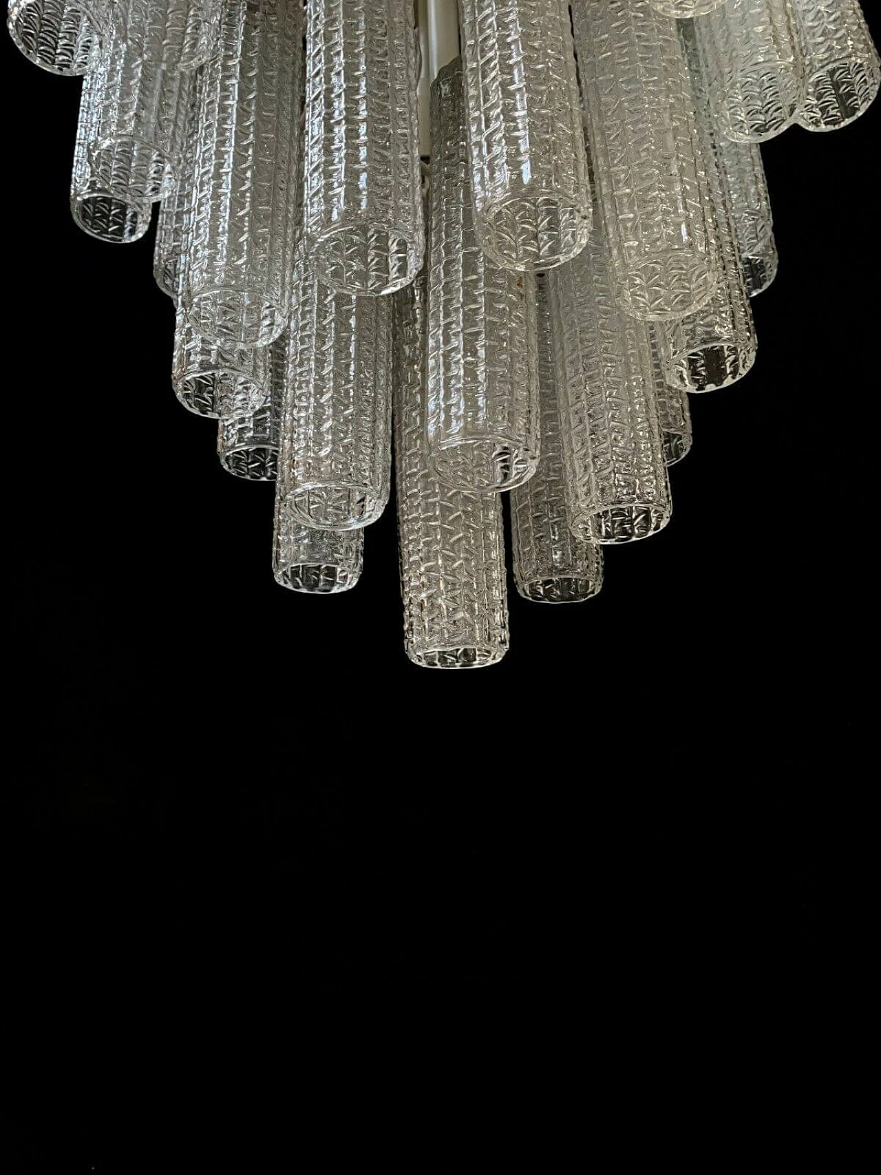 Chandelier in Murano glass attributed to Venini, 70s 1276602