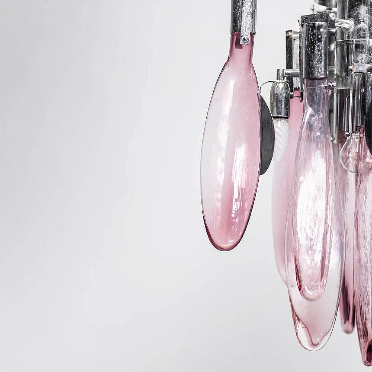 Mazzega 6-light Murano glass chandelier, 70s 1276626