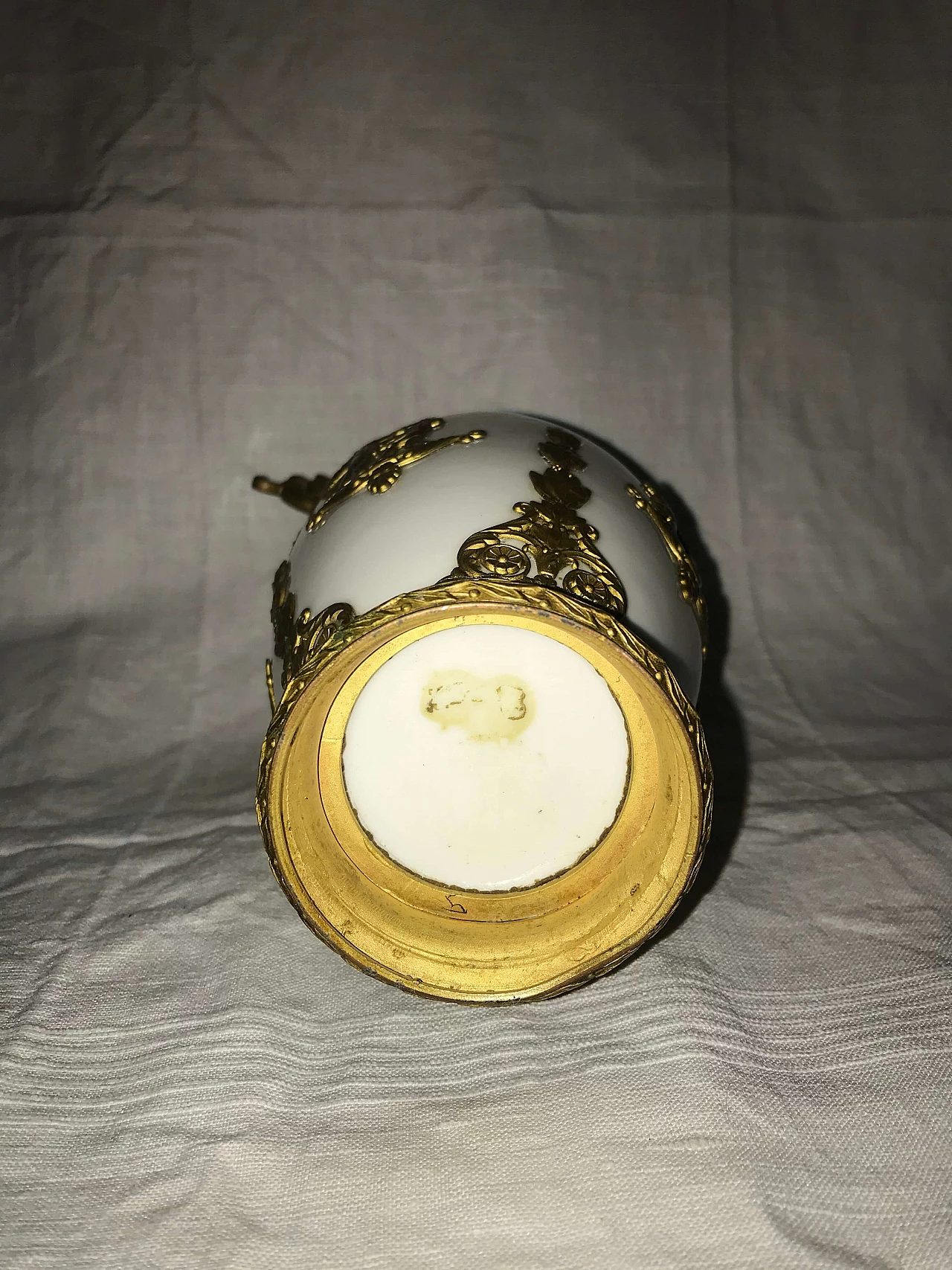 Vaso neoclassico in bronzo e porcellana, '700 1276786