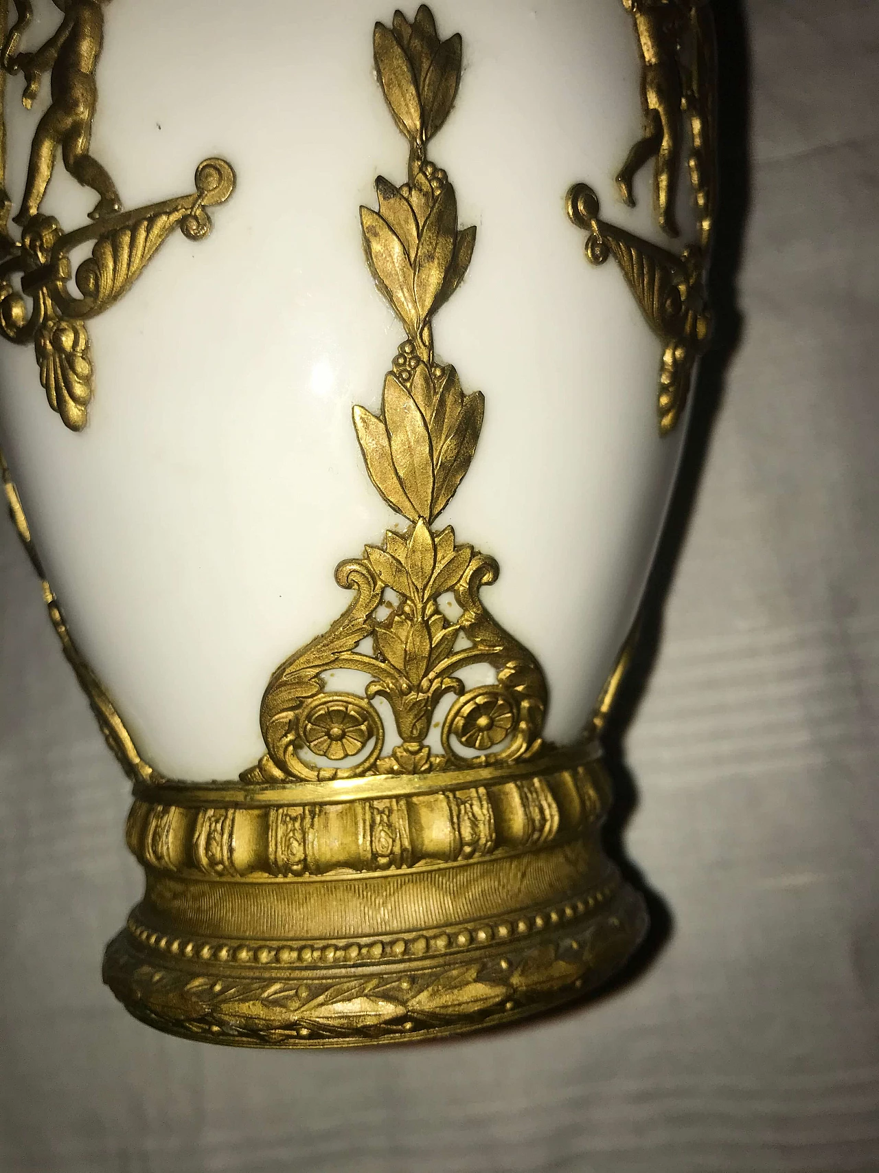 Vaso neoclassico in bronzo e porcellana, '700 1276791