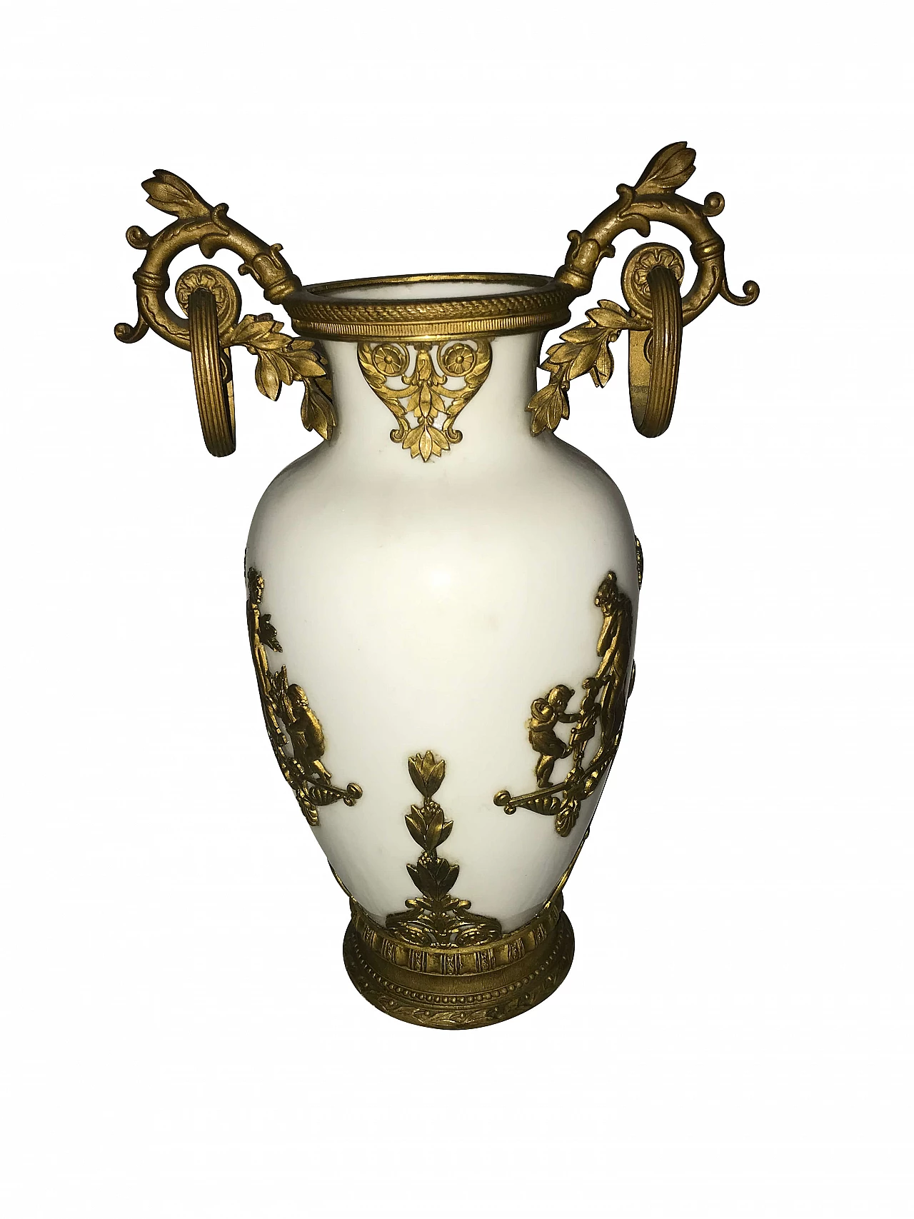 Vaso neoclassico in bronzo e porcellana, '700 1276820