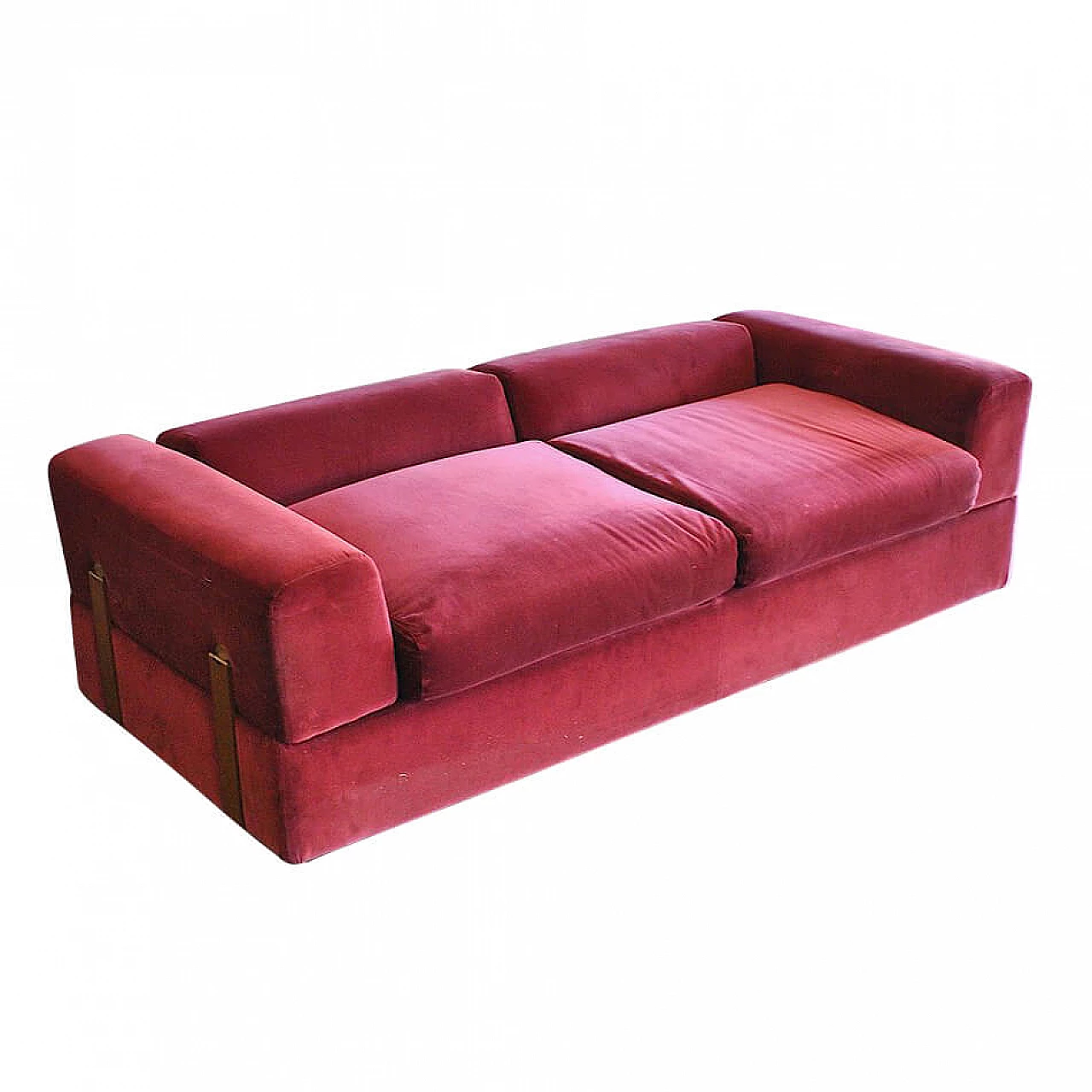 Dormeuse 711 in acciaio e velluto di Tito Agnoli per Cinova, anni '60 1276839
