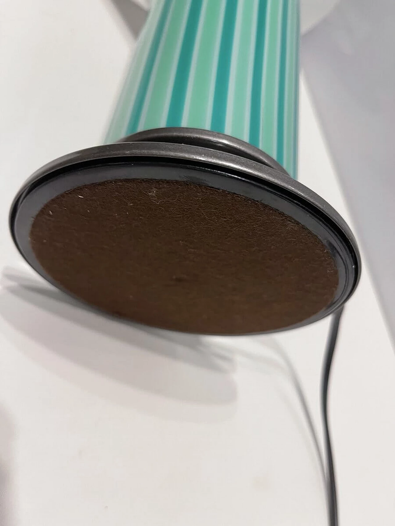 Pair of table lamps in mint green Murano glass, 1970s 1276978