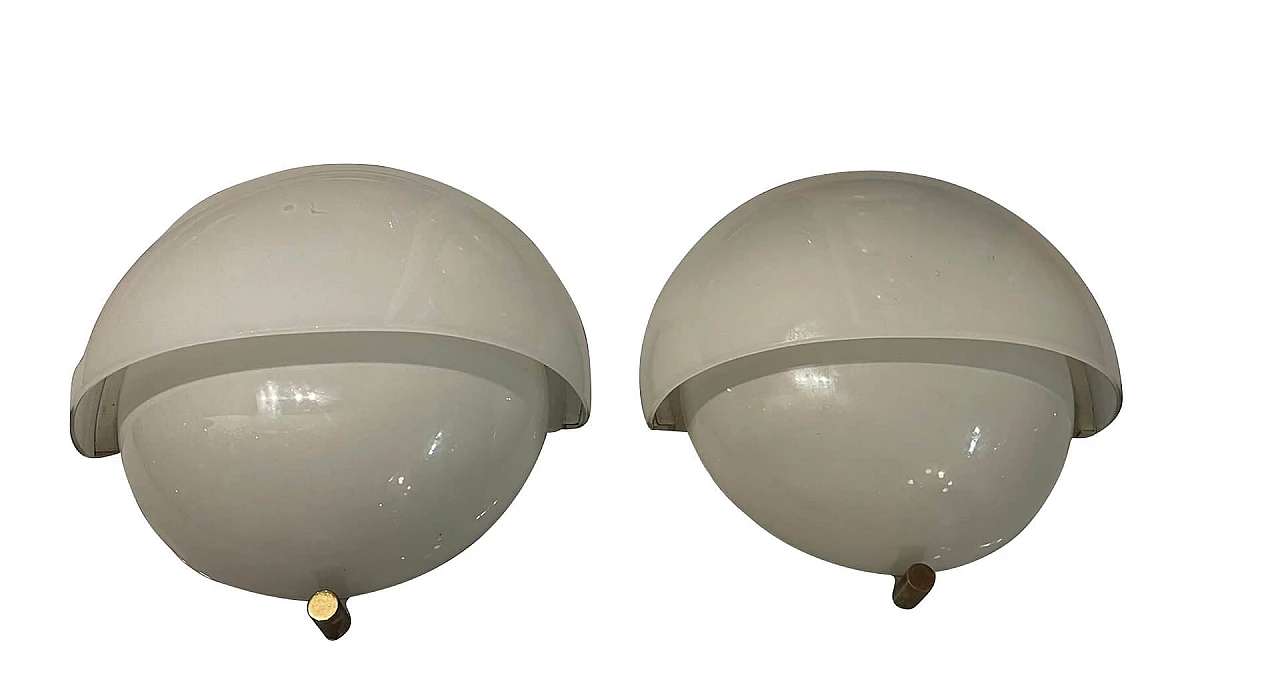 Pair of wall lamps in Murano glass Mania by Vico Magistretti for Artemide, 1960s 1277003