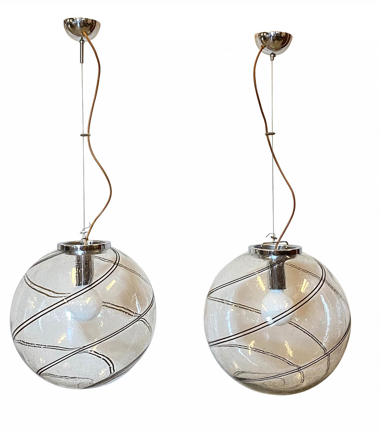 Pair of Murano glass chandeliers, 70s 1277011